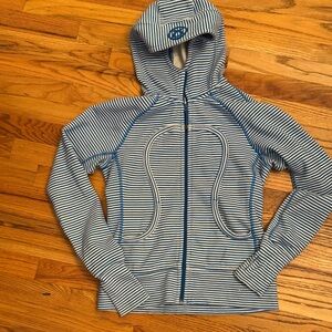 lululemon athletica Blue and White Striped Jacket